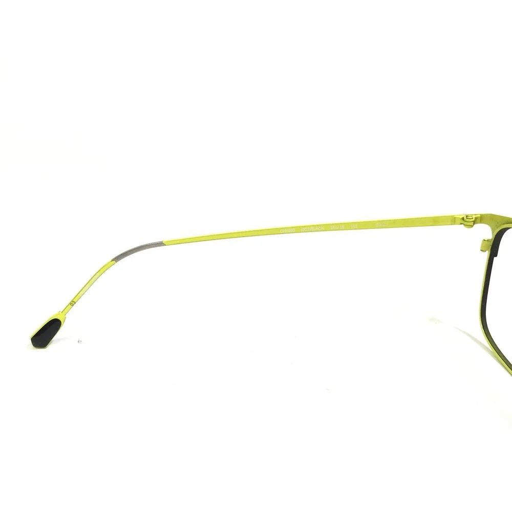 Cole Haan Eyeglasses Frames CH4040 001 BLACK Neon Yellow Square Full 56-18-145